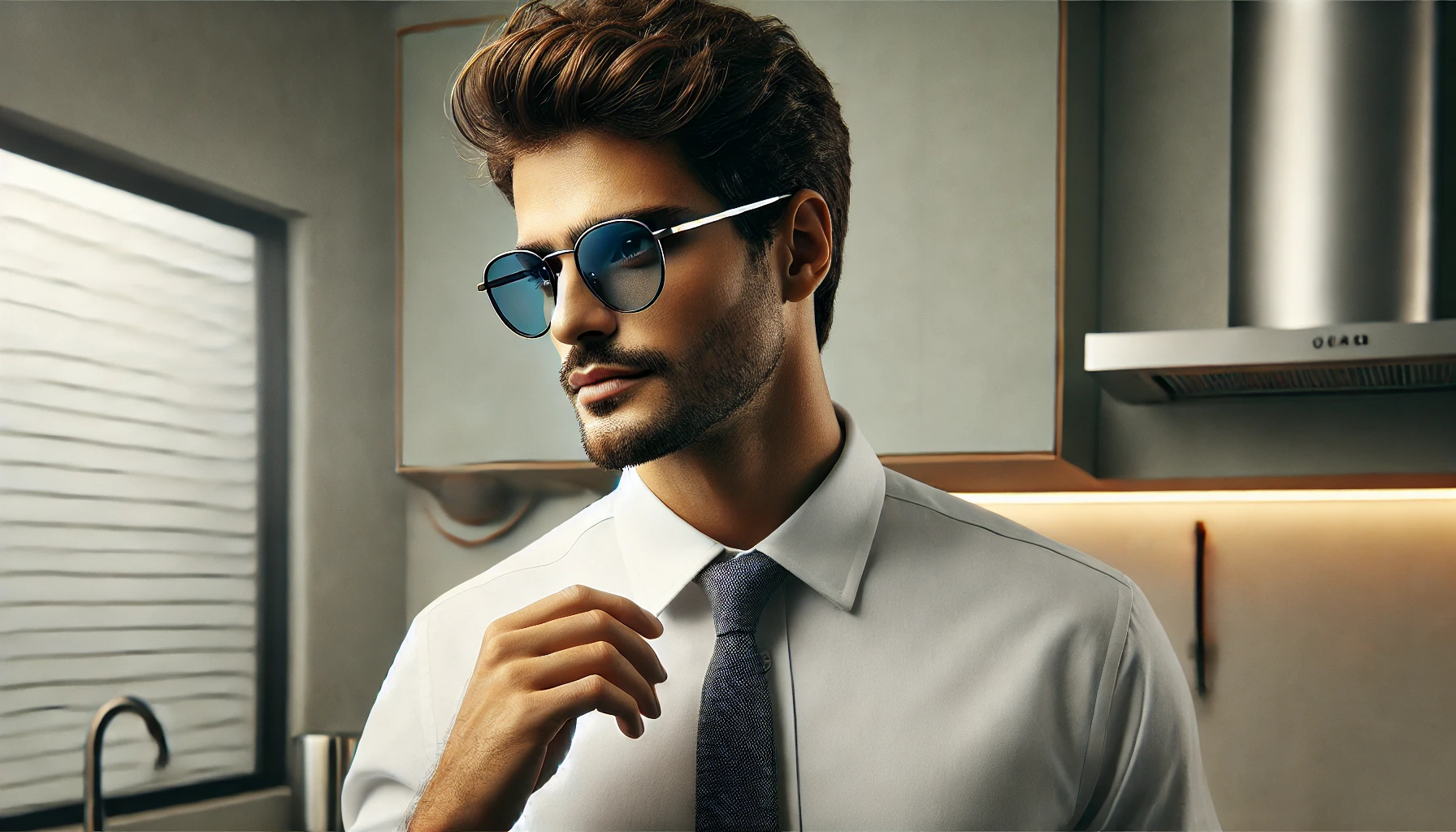 Óculos de Grau Masculino com Lente Escura Sobreposta